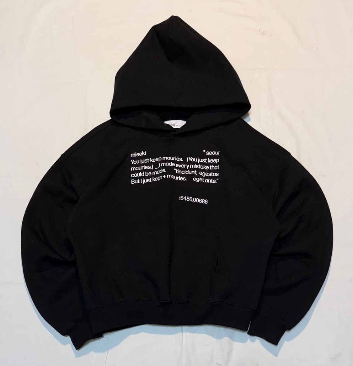 미세키 서울 quote 후드티 블랙 상품이미지1