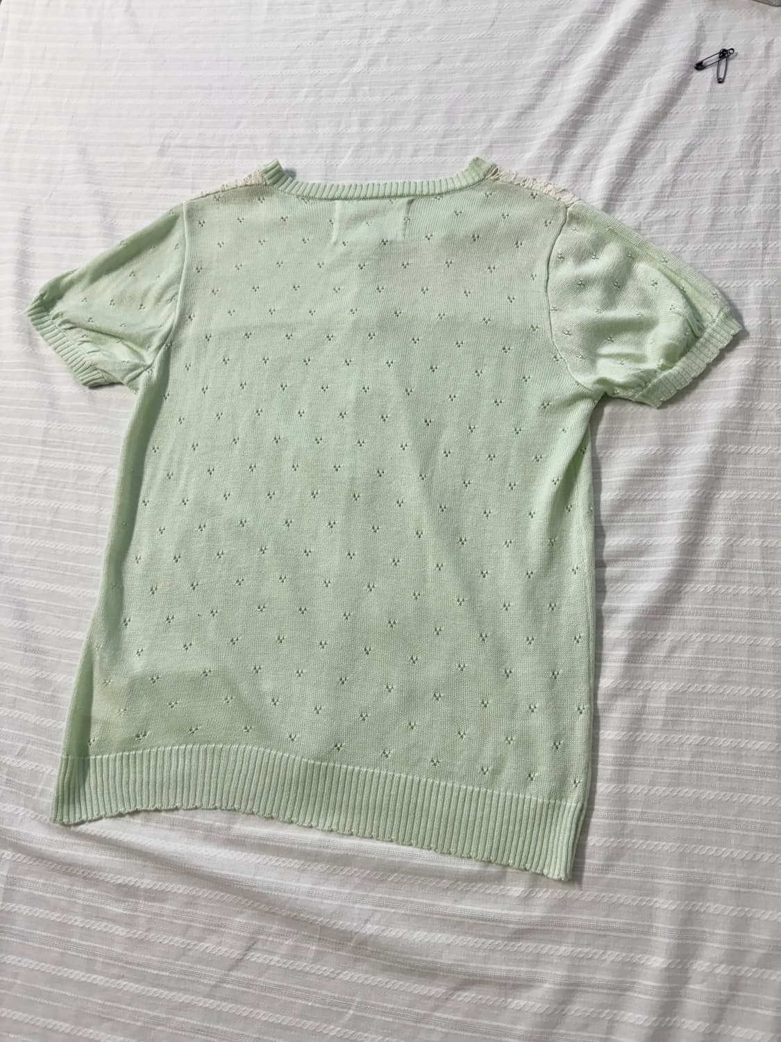 애플 민트 레이스 펀칭 가디건 데님 스커트 2pcs SET 상품이미지8