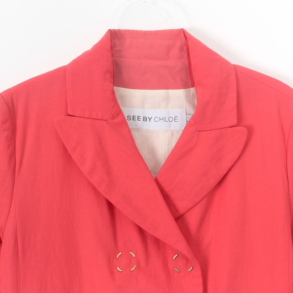 씨바이 끌로에 SeeByCHLOE 빈티지 핑크 롱 더블 자켓 상품이미지5