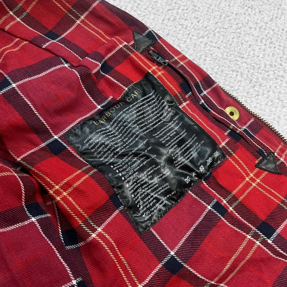바버 Babour 인터네셔널 왁스 자켓 레드 상품이미지6