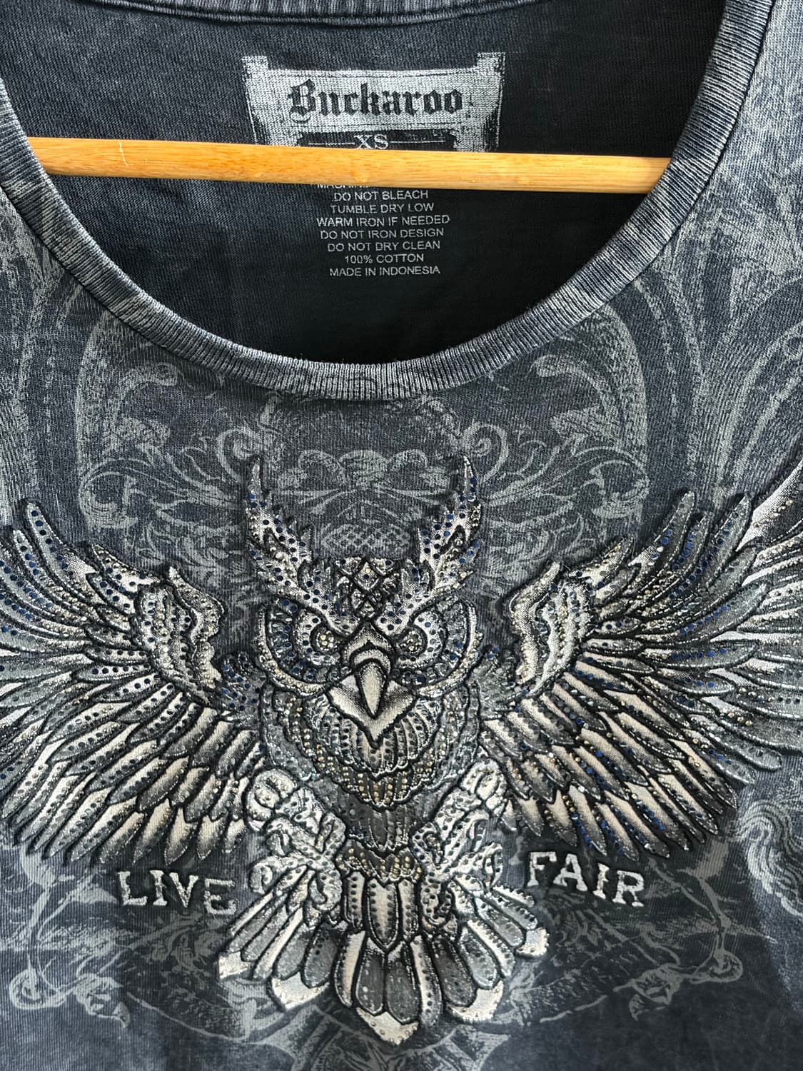 버카루 y2k 프린팅 크롭 롱슬리브 긴팔티 xs 상품이미지9