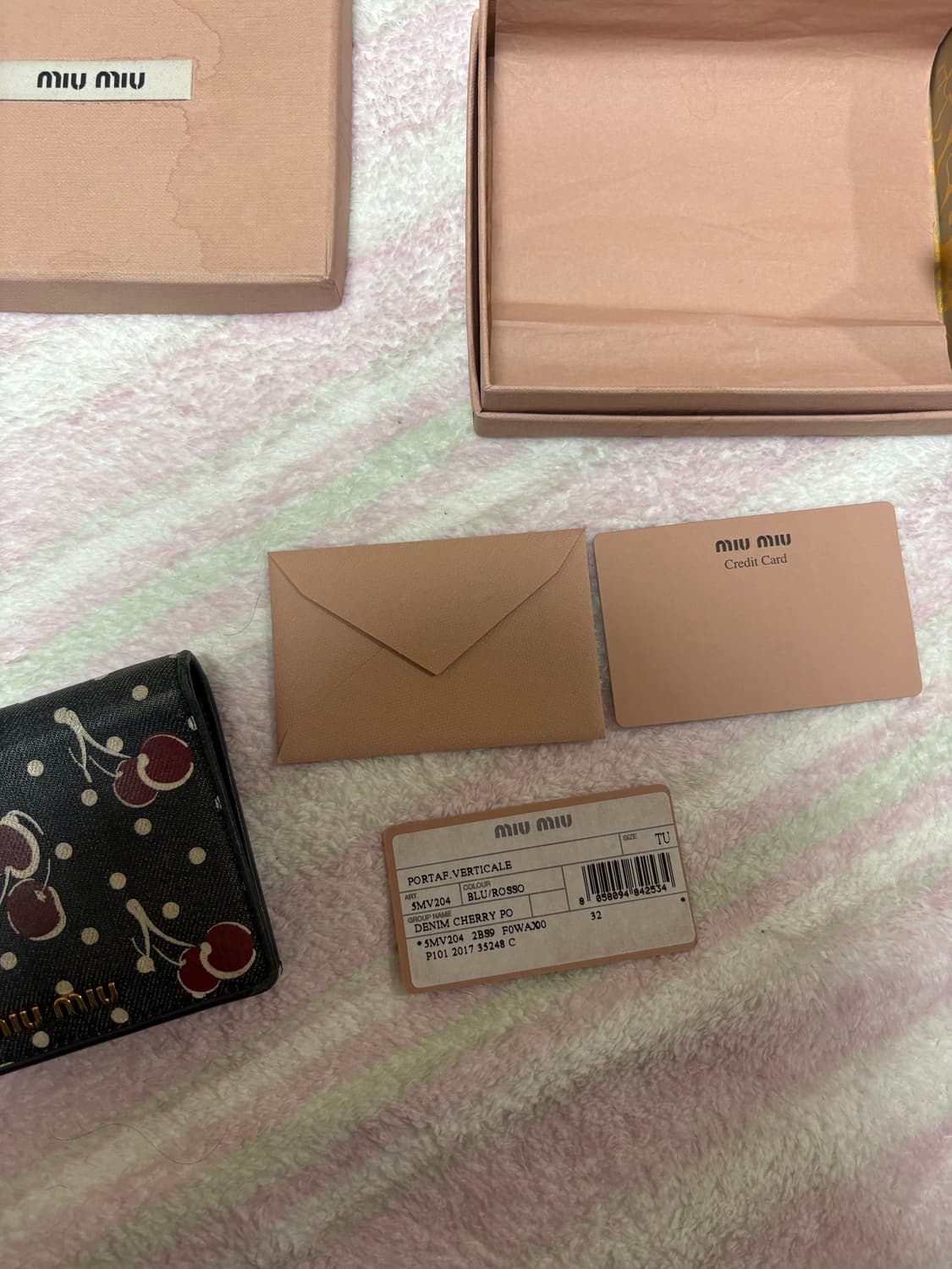 미우미우 데님 체리 반지갑  상품이미지6