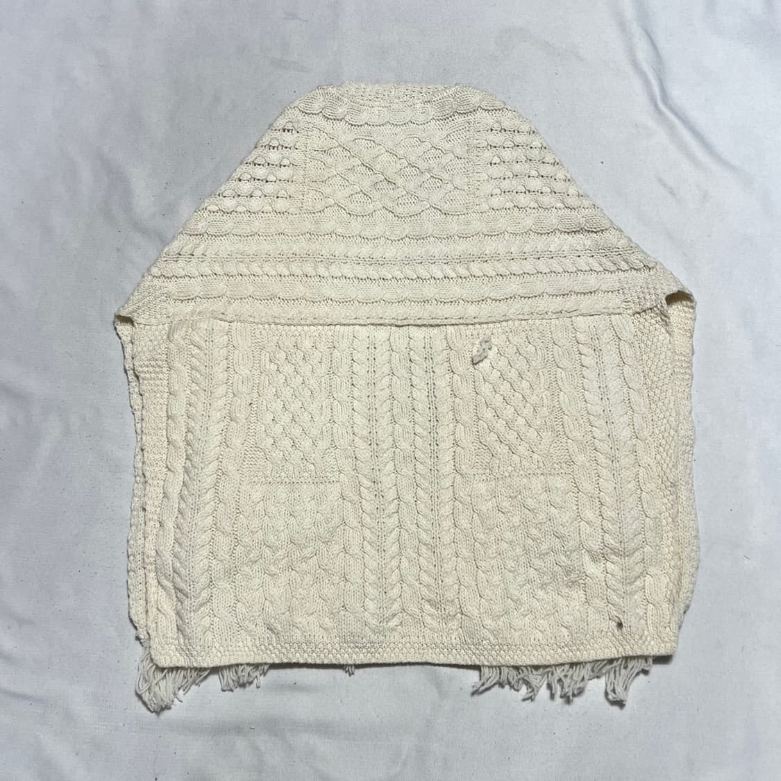 1 (새상품) 아란 크래프츠 아일랜드 메리노울 니트 케이프 상품이미지3