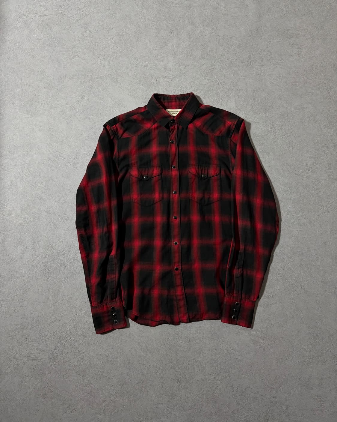 13FW 생로랑 플란넬 체크셔츠 상품이미지1