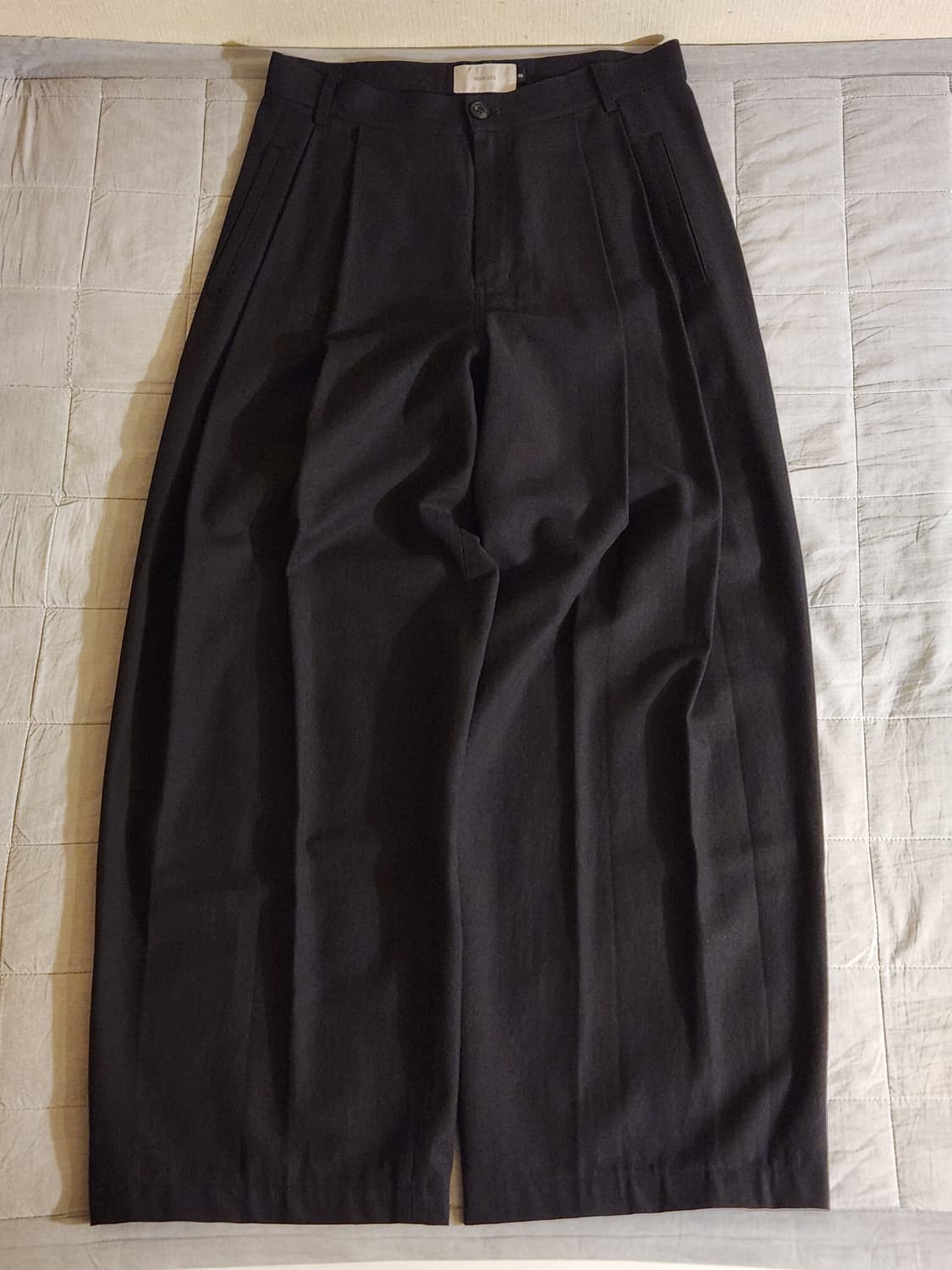 비긴202 코튼 도비 팬츠 워시드 블랙 2size 상품이미지2