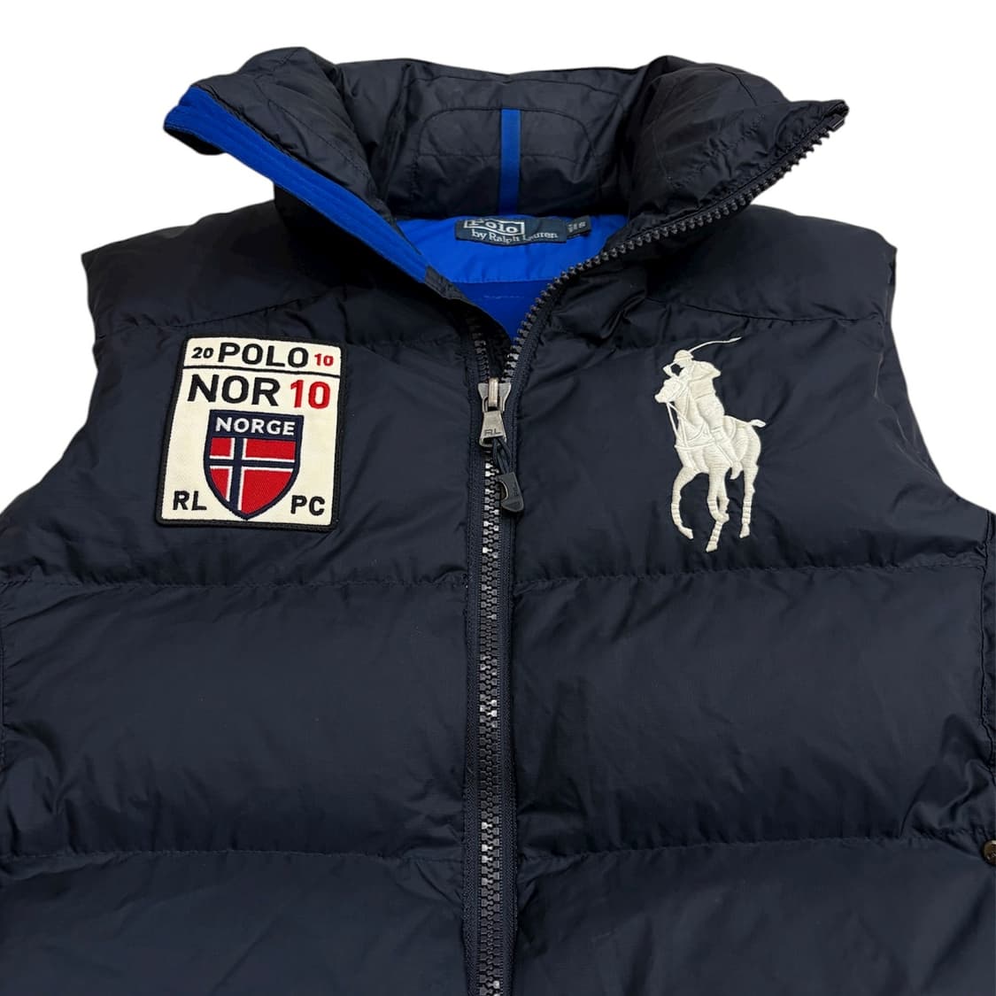 폴로 랄프로렌 치프키프 노르웨이 빅포니 네이비 패딩 조끼 베스트 s 상품이미지3
