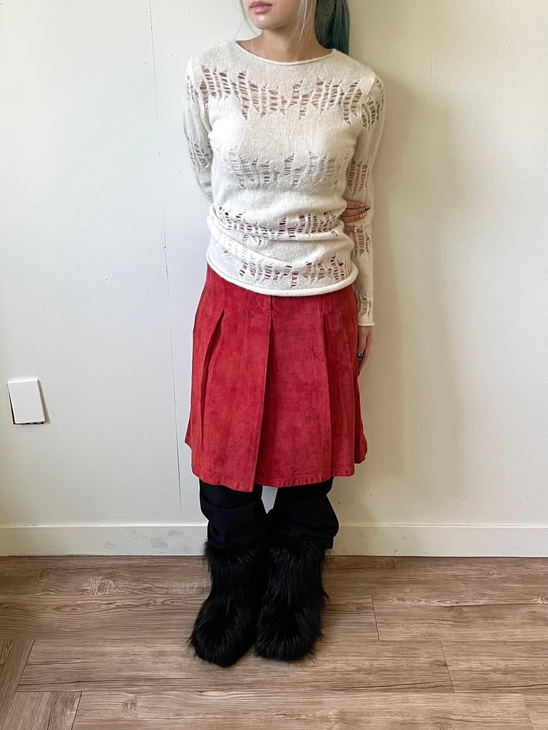 DIAGONAL 다이애그널 시스루 모헤어 스웨터 상품이미지5