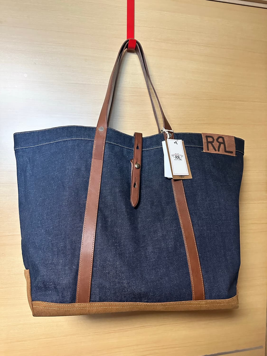 RRL 레더트림 데님 토트백 상품이미지5