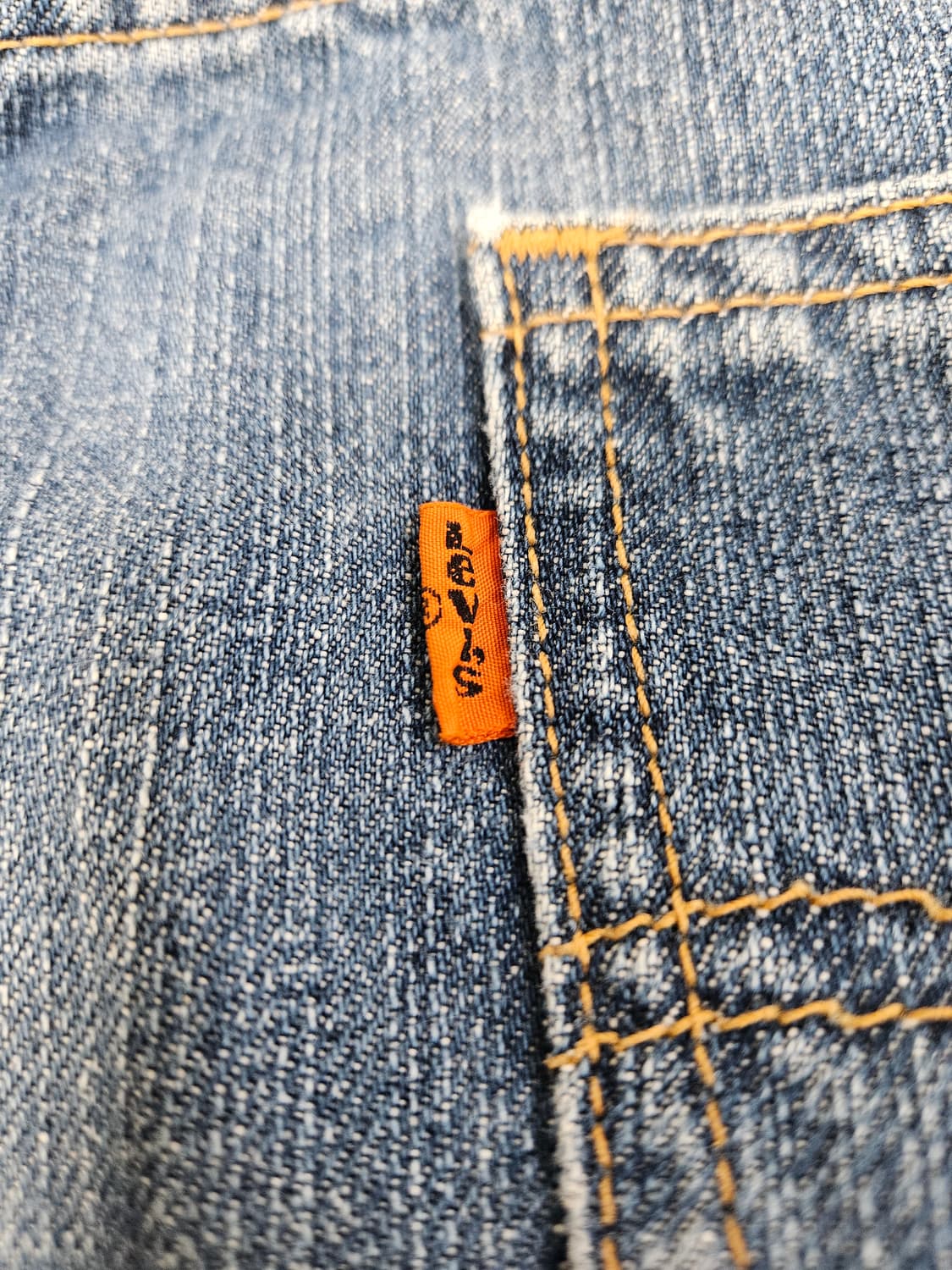 00s 리바이스 221 오렌지탭 워싱 데님팬츠 진 빈티지 32x34 상품이미지4