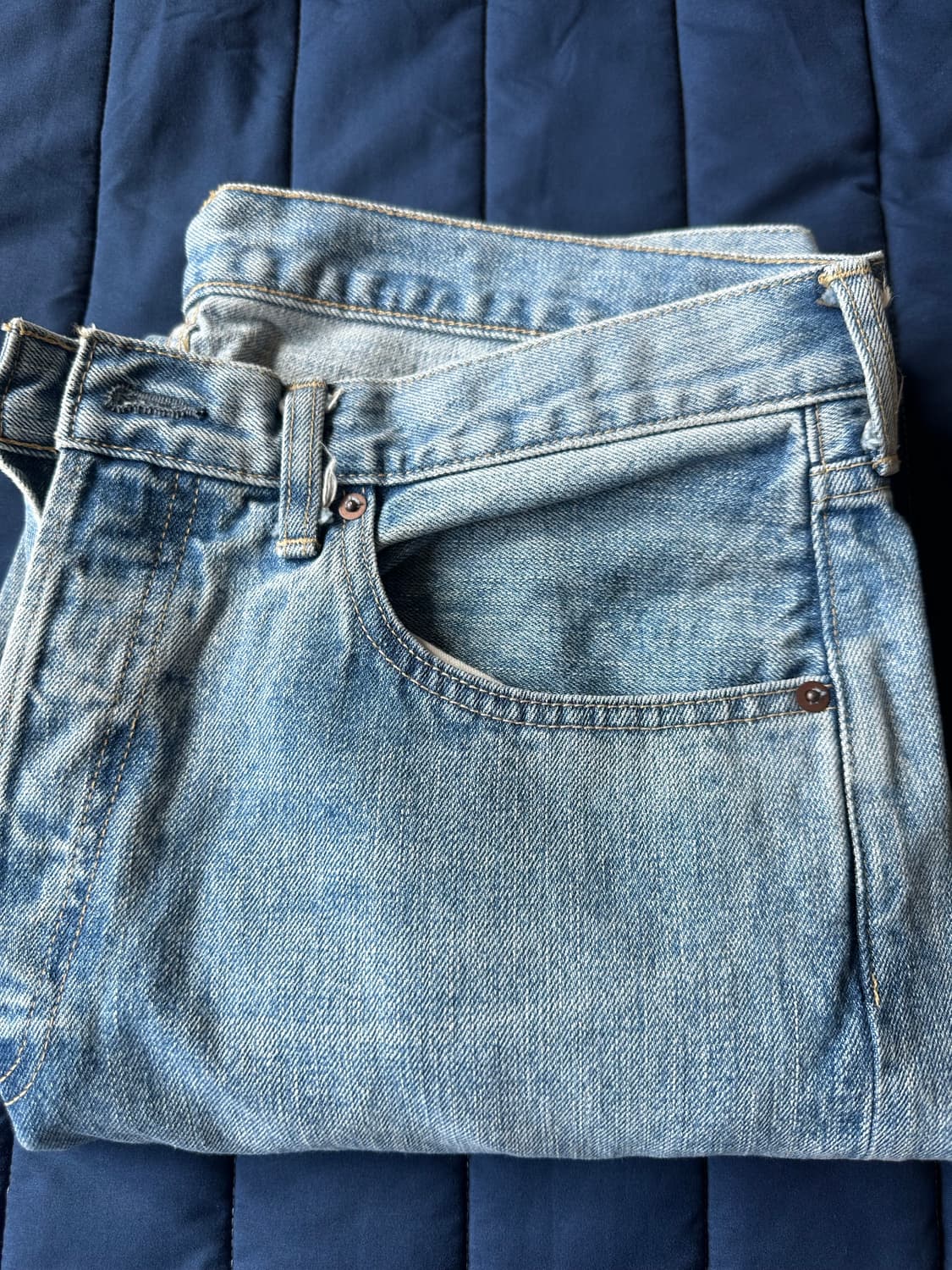A.Presse Washed denim pants 36사이즈 상품이미지2