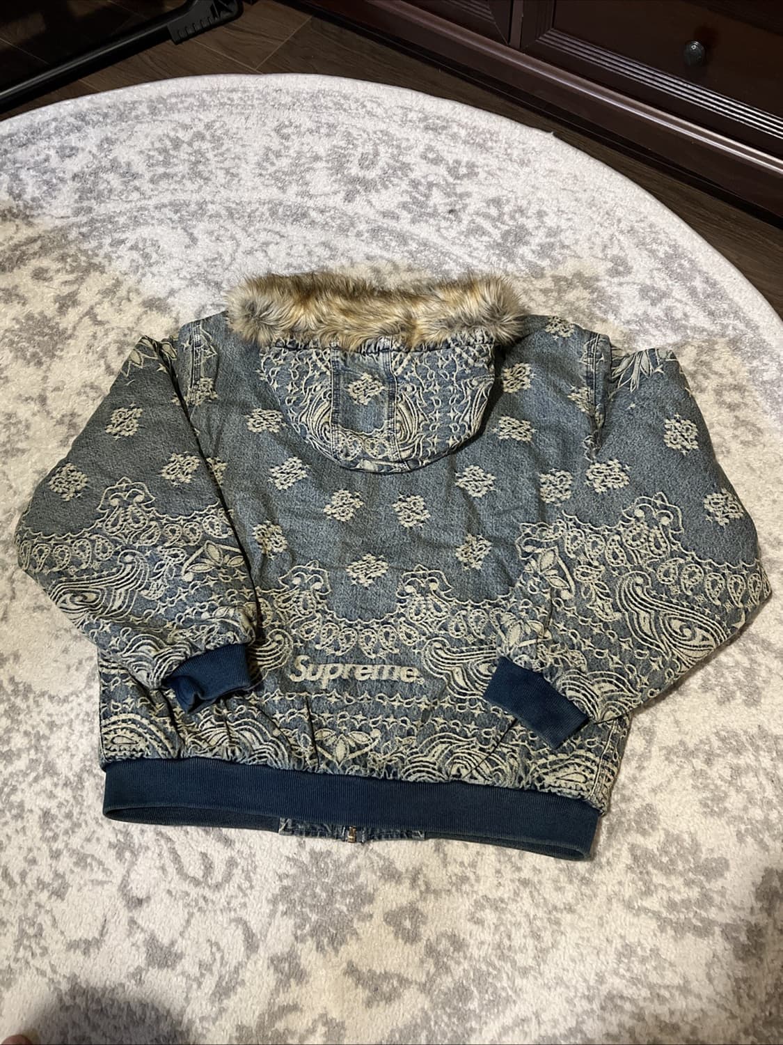 슈프림 반다나 자카드 데님 후드집업 워크 자켓 상품이미지5