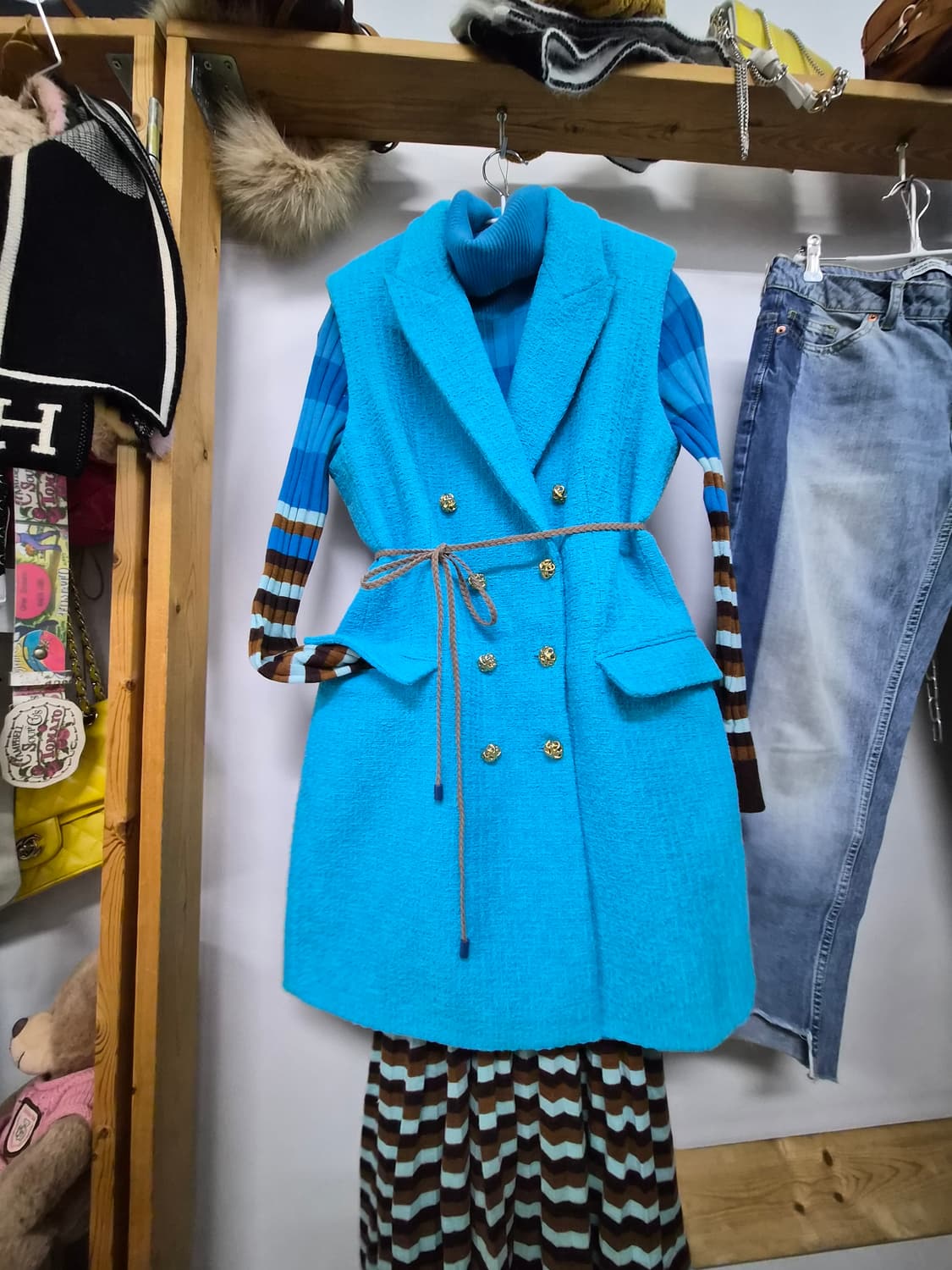 자라 트위드 롱 베스트 상품이미지2