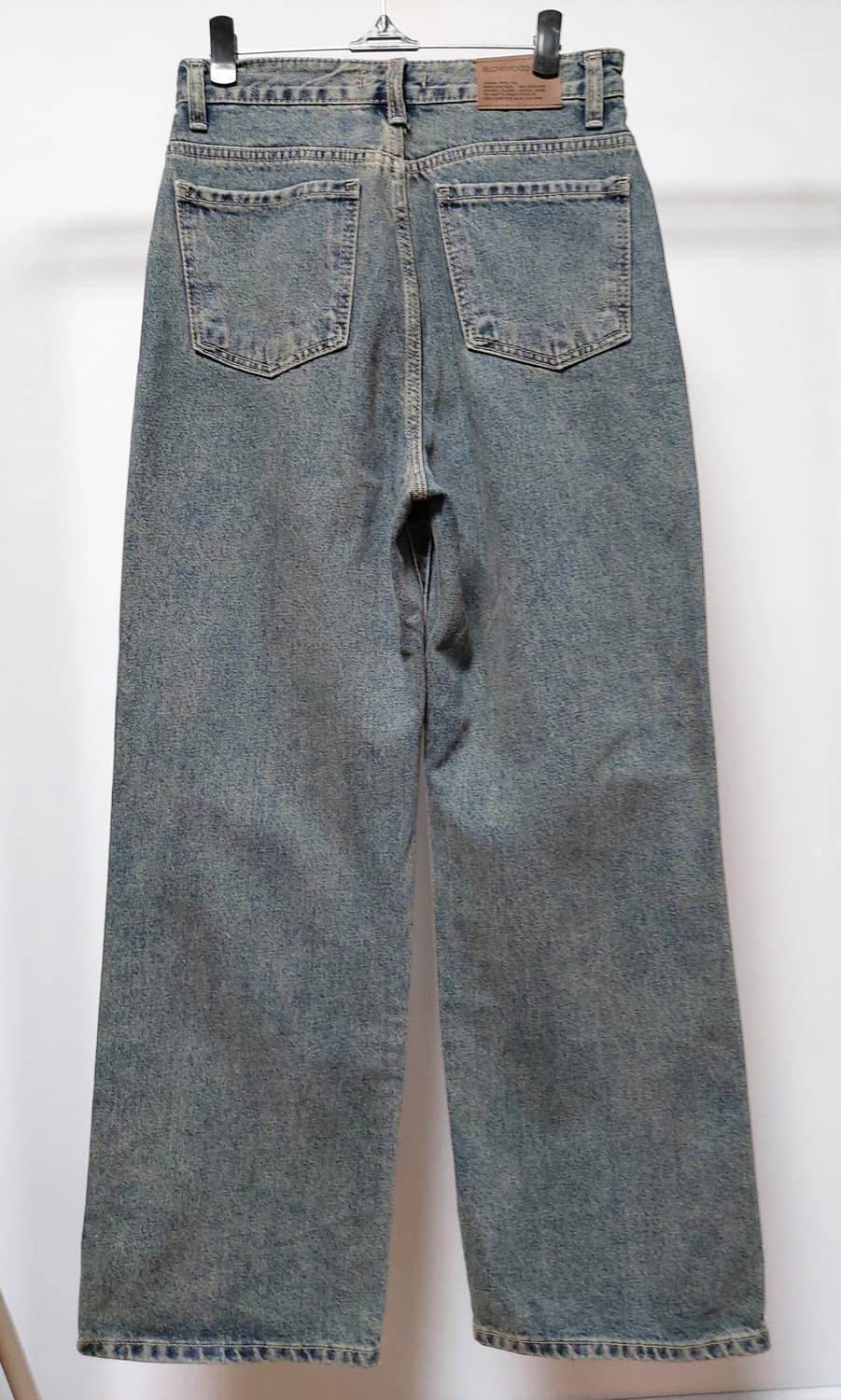 슬로우무드 네츄럴 여성 워싱 와이드 데님팬츠(S) 
 상품이미지2