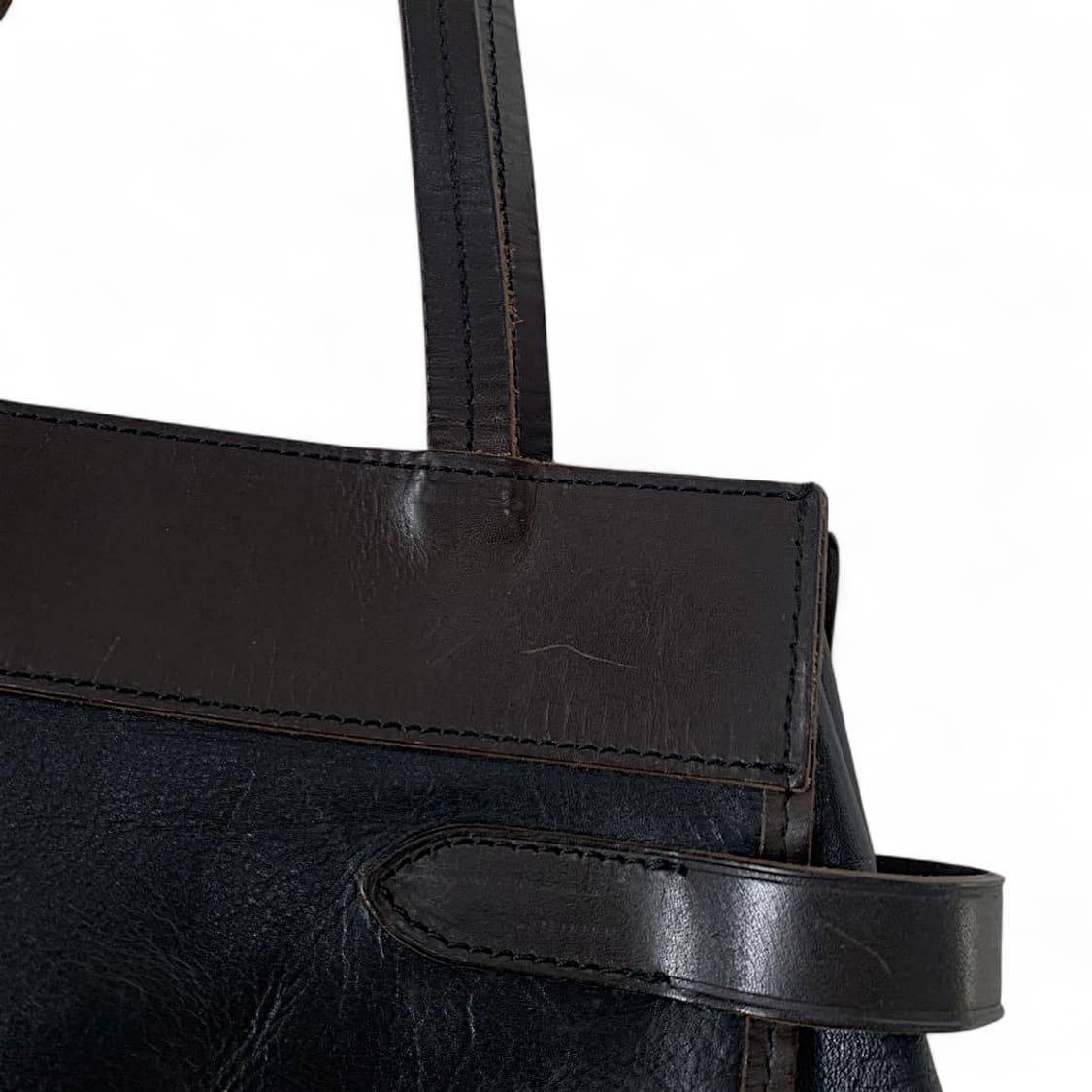 요지 야마모토 레더 버클 토트백 상품이미지8
