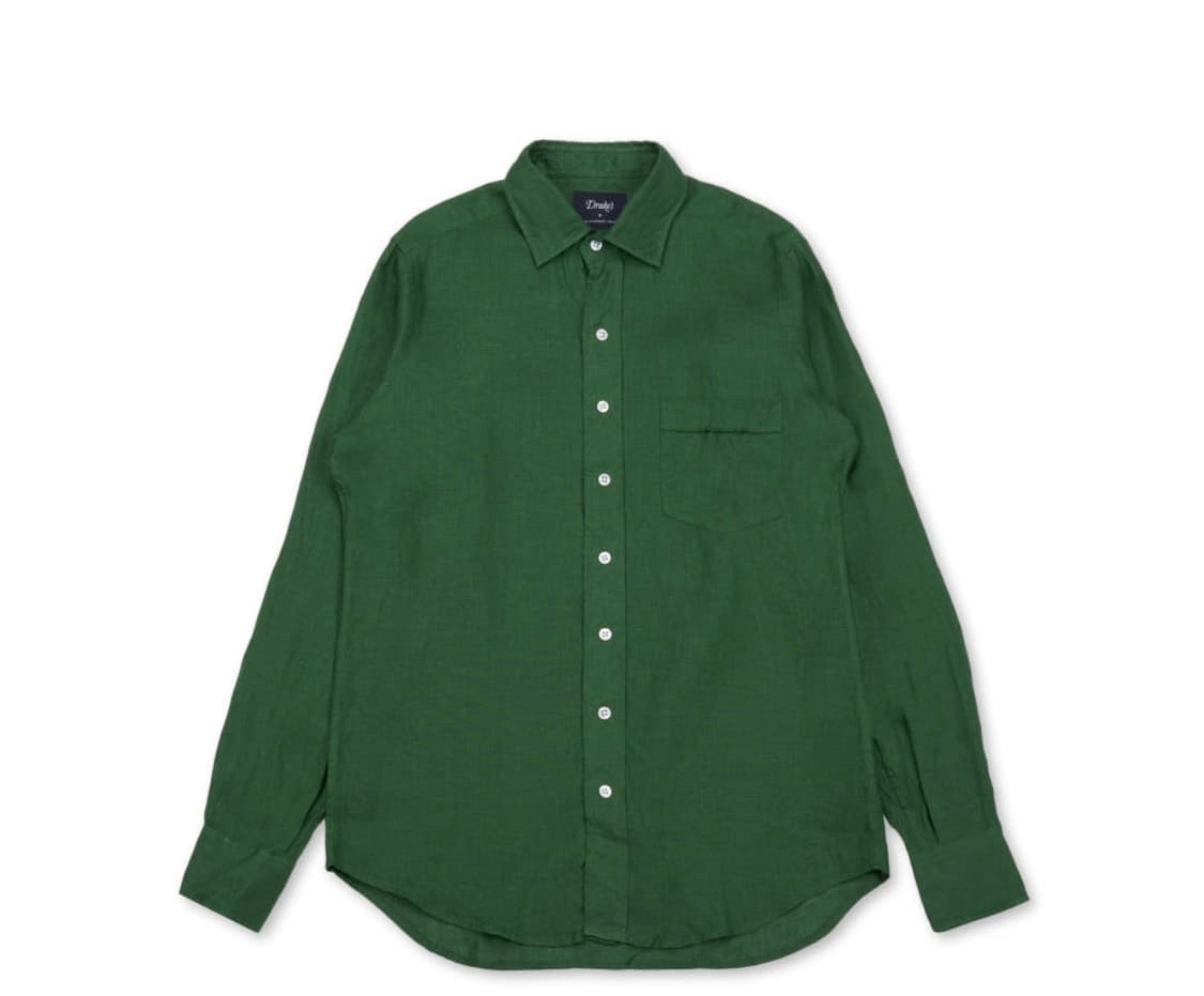 드레익스 리넨 셔츠 그린 XL 새상품 상품이미지1
