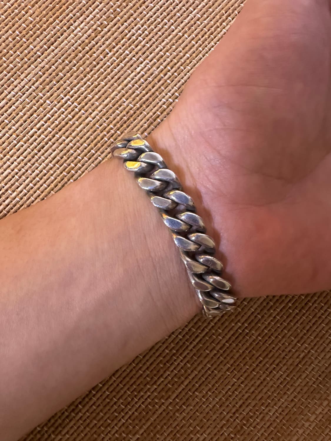 925실버 남자팔찌 베벨로 상품이미지4