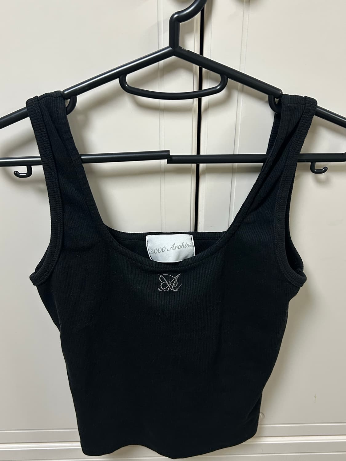 2000아카이브스 슬리브리스 AB SQUARE TANK TOP BLACK 상품이미지2