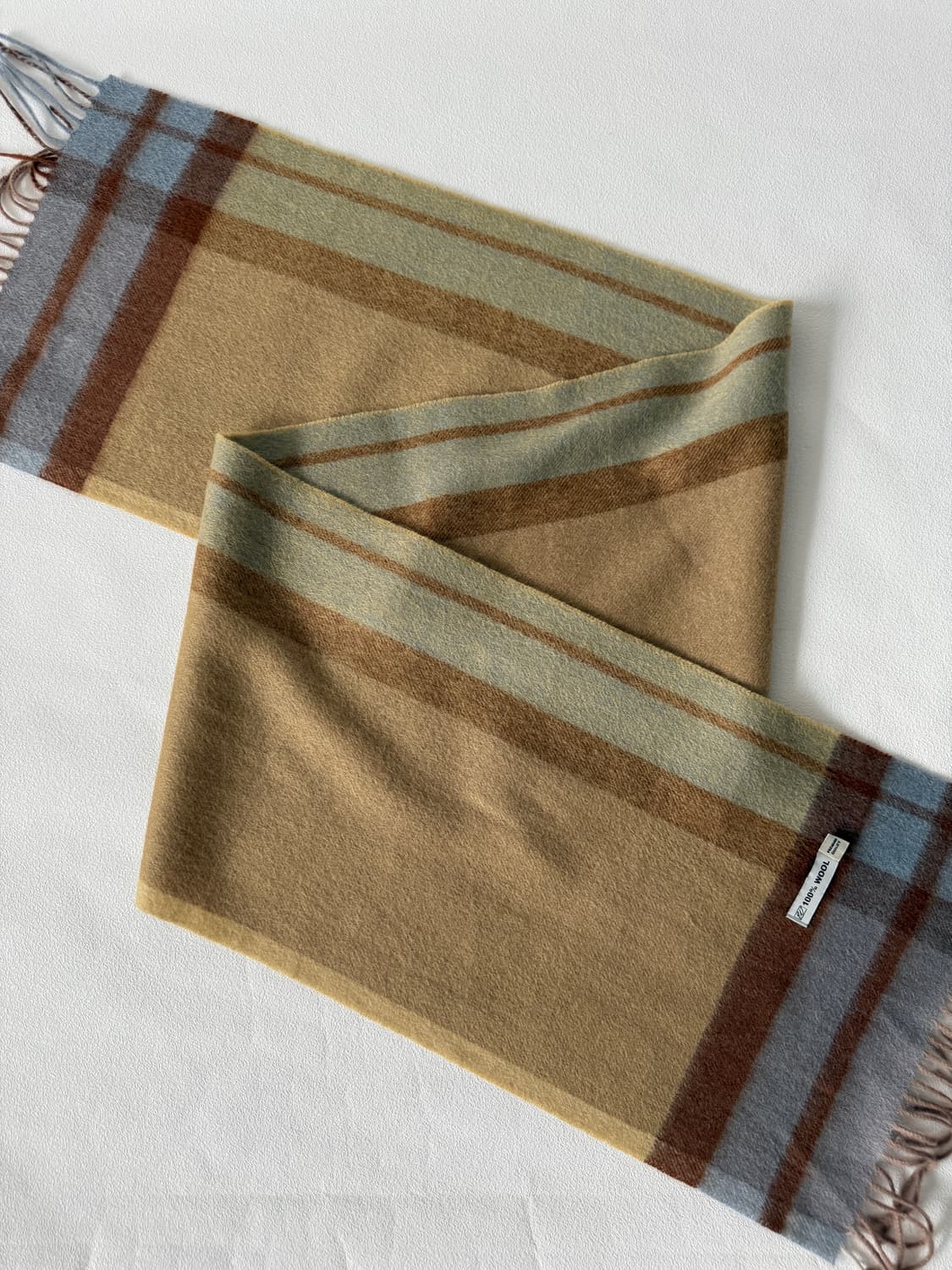 Pre owned 울 체크 머플러 상품이미지4