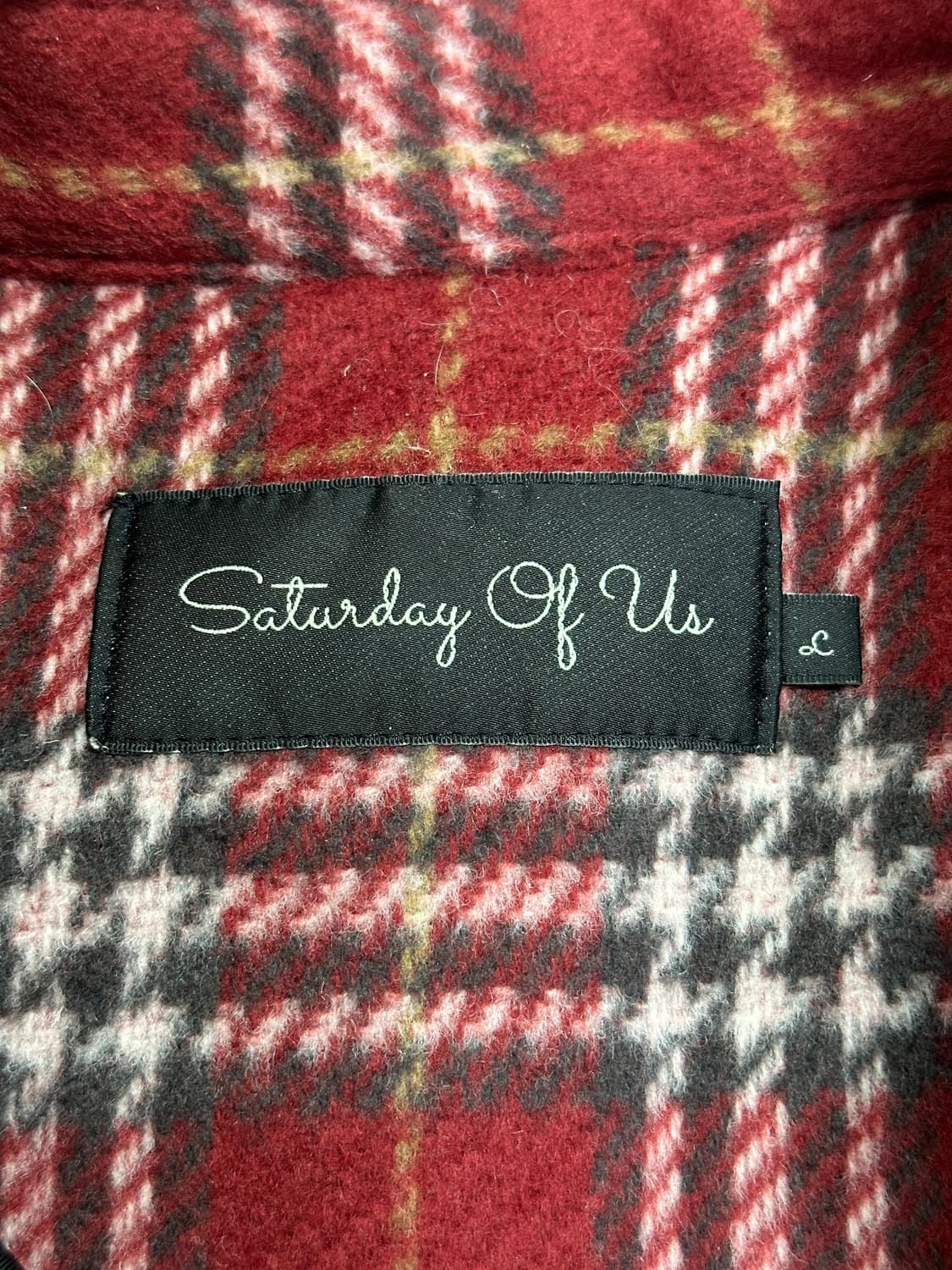 (L) stu 패디드 체크셔츠 레드 상품이미지3