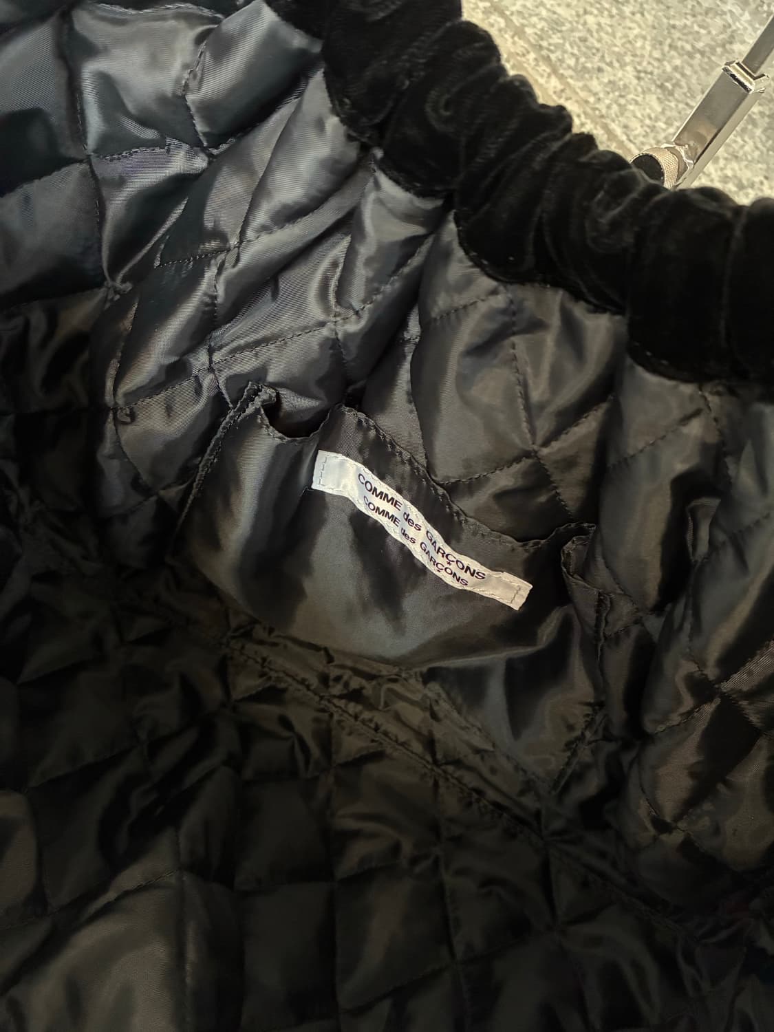 꼼데가르송 벨벳 뱀부 백 상품이미지7