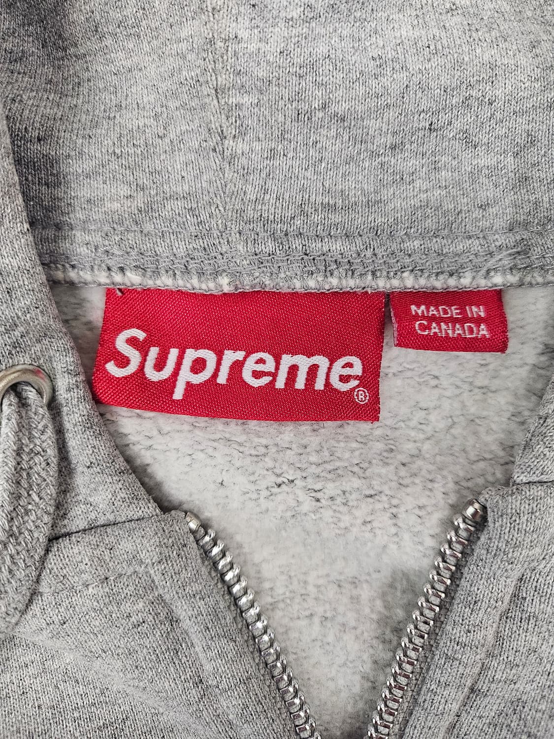 슈프림 스몰 박스 로고 후드집업 그레이 M 상품이미지3