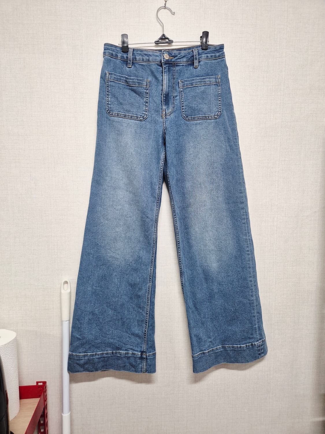 H&M 청색 데님 와이드 팬츠 상품이미지1