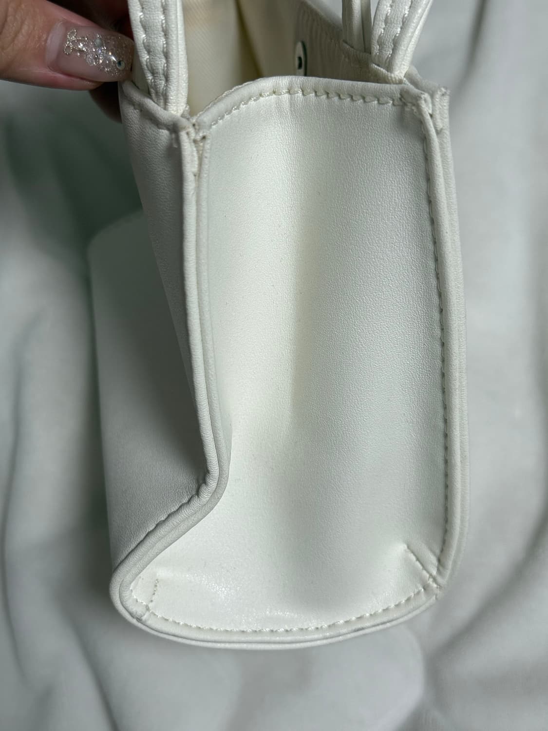 텔파 스몰 쇼핑백 화이트 상품이미지5