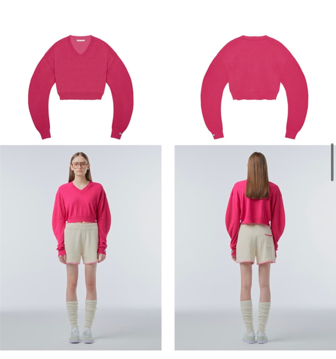 인스턴트펑크 크롭 니트 상품이미지4