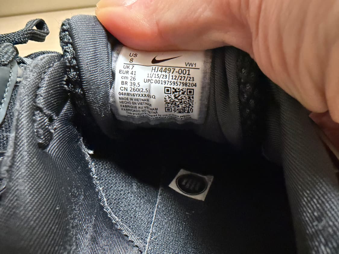  나이키 V2K 런 블랙 260mm 상품이미지5