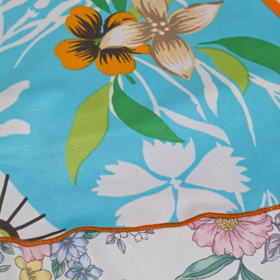 빈티지)오리엔탈 보헤미 에스닉안 플로럴 트로피컬 레트로모리걸여름휴양지반팔 상품이미지4