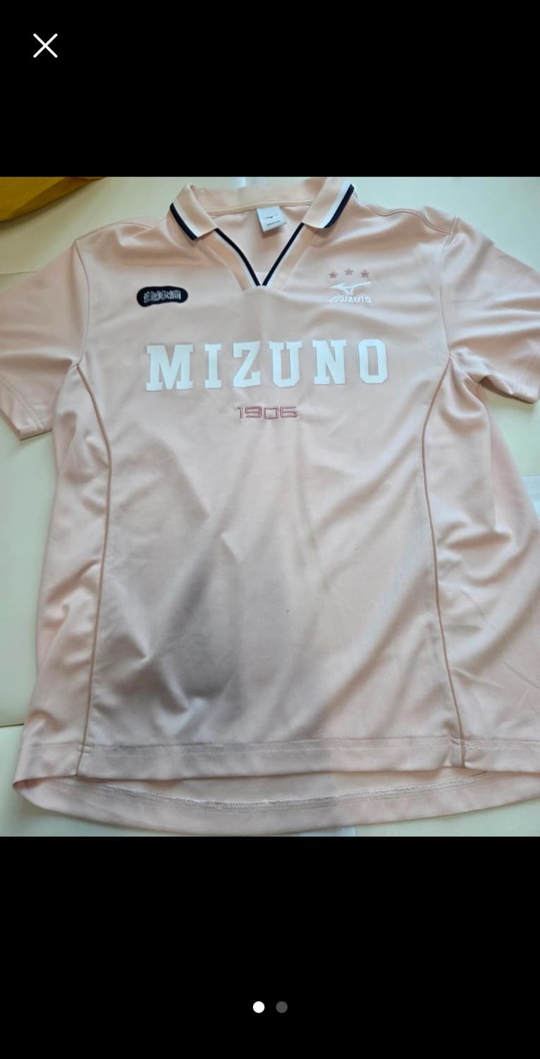 미즈노 핑크색 기능성 반팔 티셔츠 상품이미지1