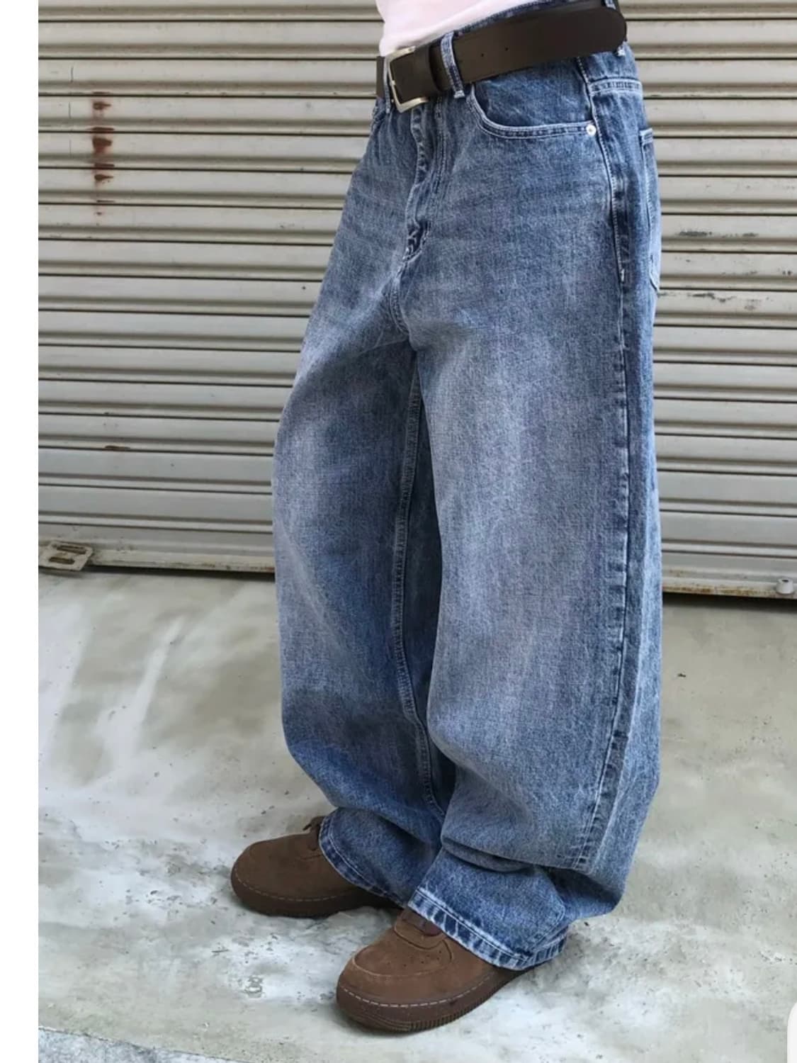 커브드핏 블루 데님팬츠 상품이미지3