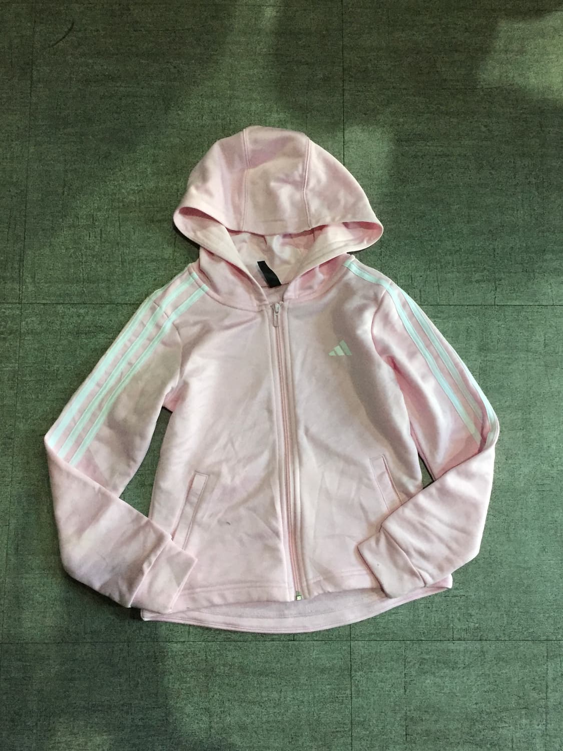 Adidas 아디다스 핀터깔y2k 딱붙핏 사이드삼선 후드집업 딸기우유 상품이미지1