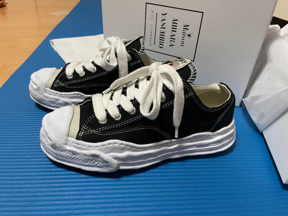 메종 미하라 야스히로 행크 로우스니커즈 블랙 상품이미지4