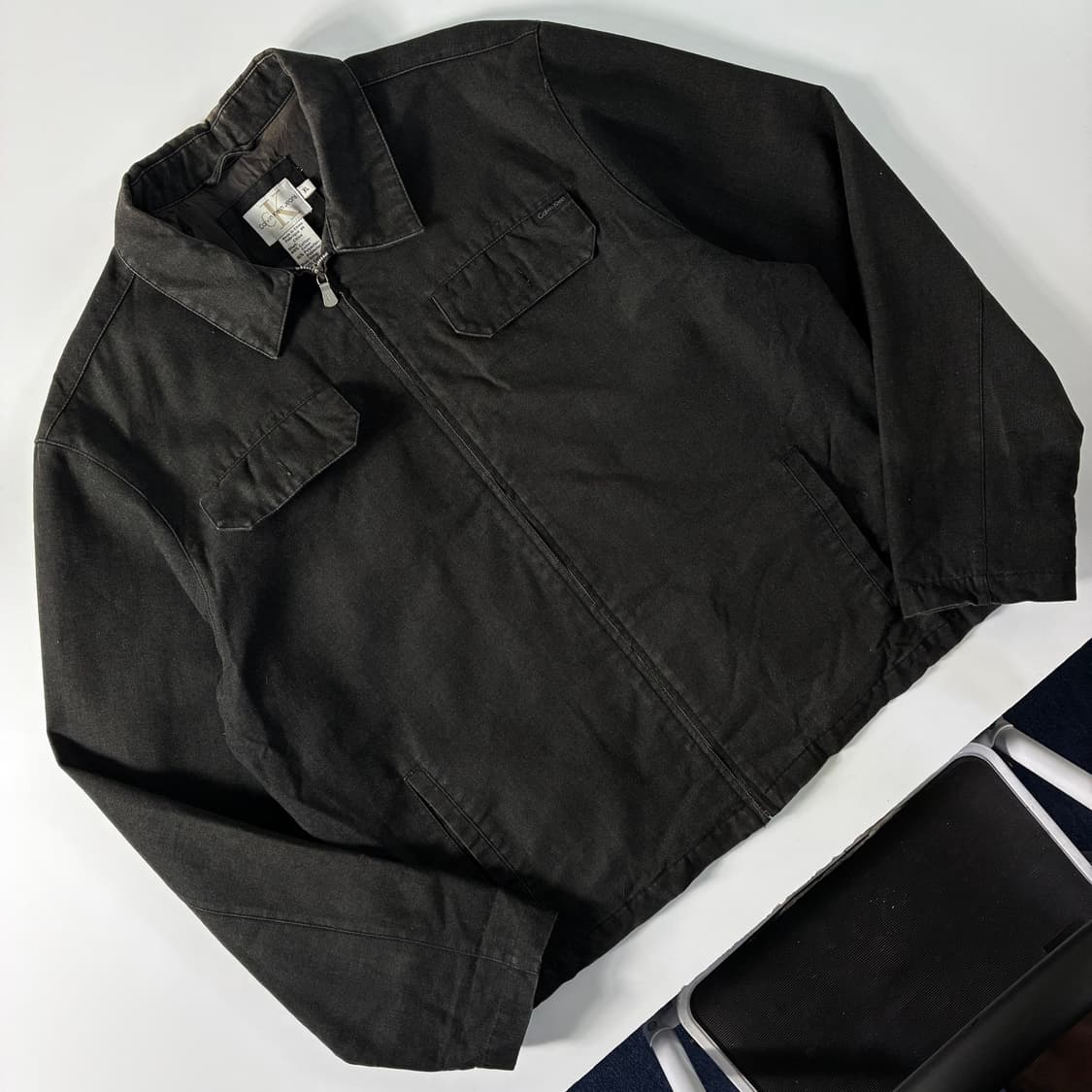 Calvin klein  캘빈 클라인 블랙 캔버스 워크 자켓  상품이미지2