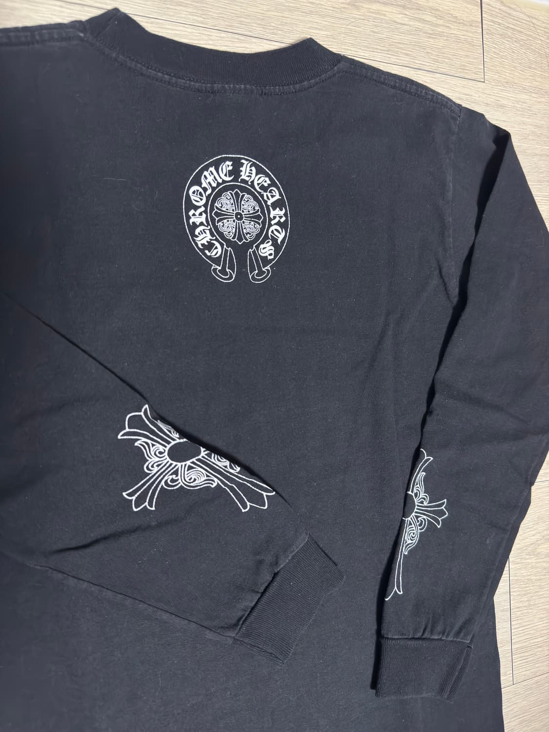 90s~00s 초기 올드 크롬하츠 빈티지 긴팔 롱슬리브 블랙 S 상품이미지3