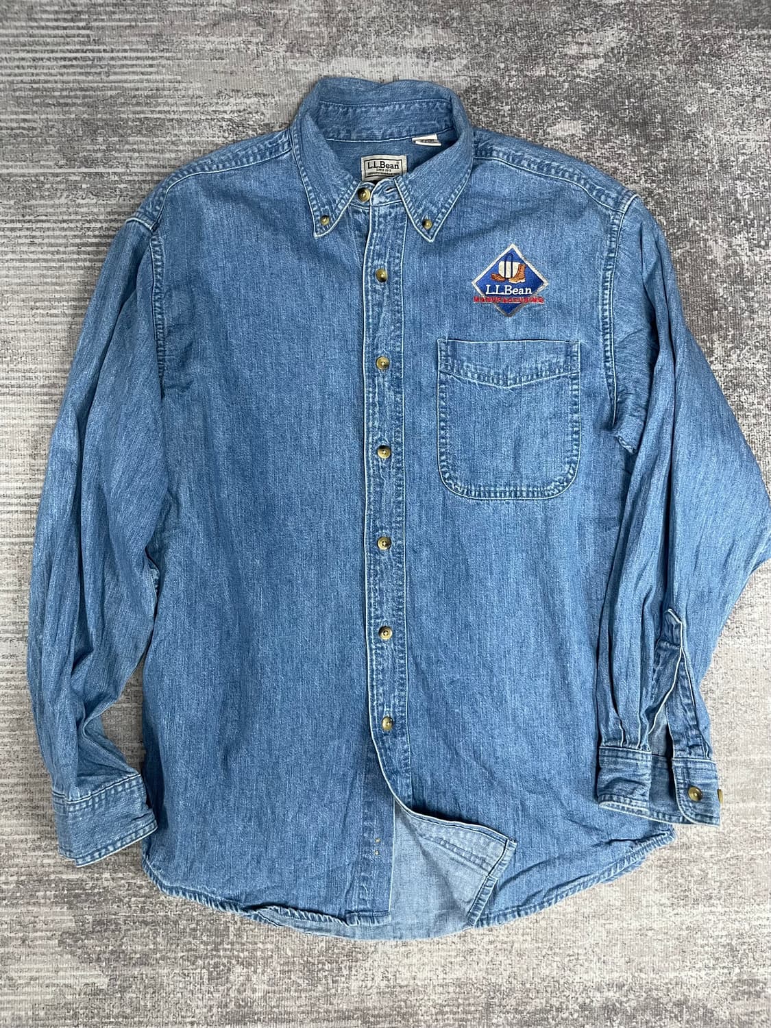 90s vintage L.L.Bean 워크데님 셔츠 상품이미지10