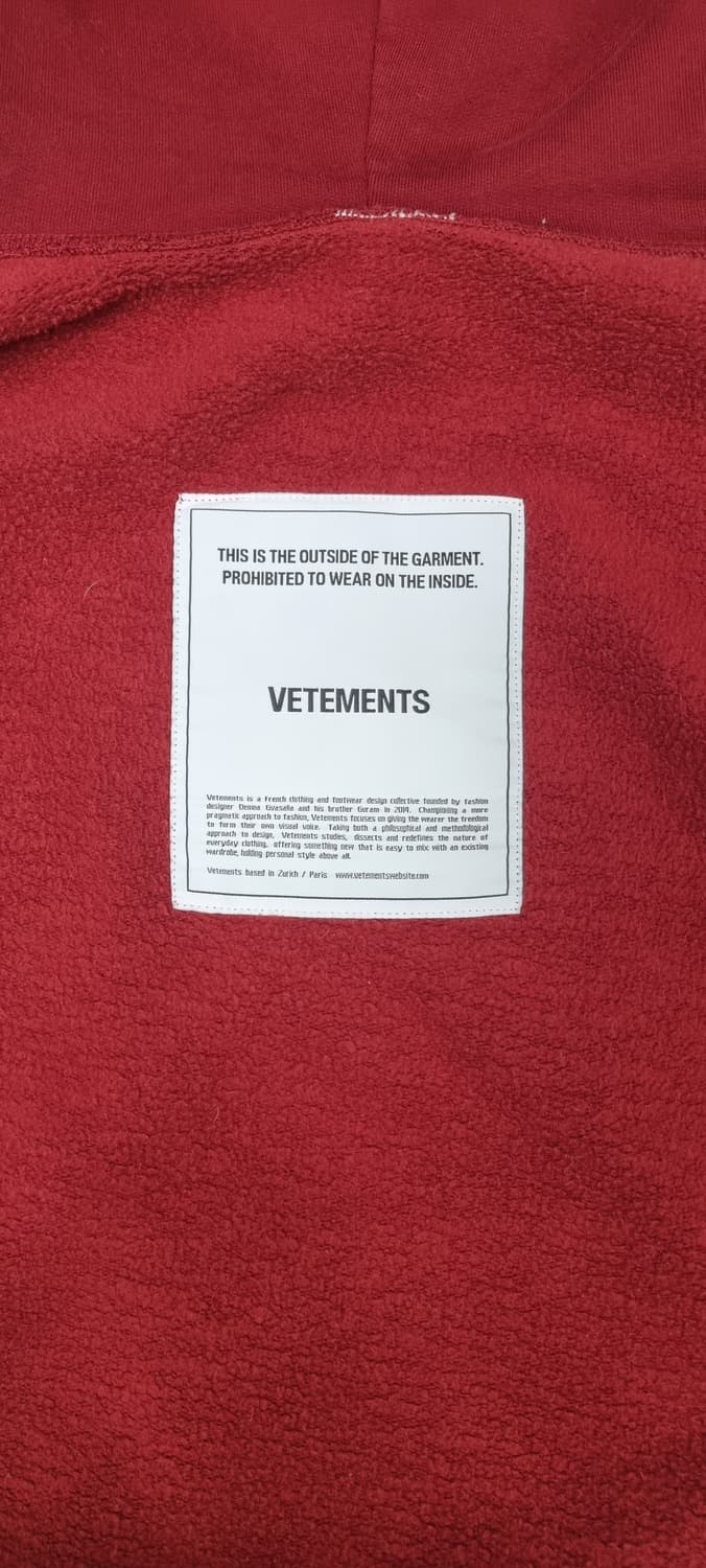 베트멍 인사이드 아웃 레드 후드집업 S _ 남성 서이즈 확인 상품이미지7