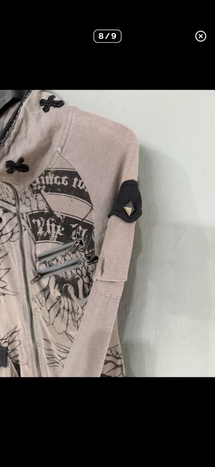 glitz printing detail 2-way zip-up글리츠집업 상품이미지6