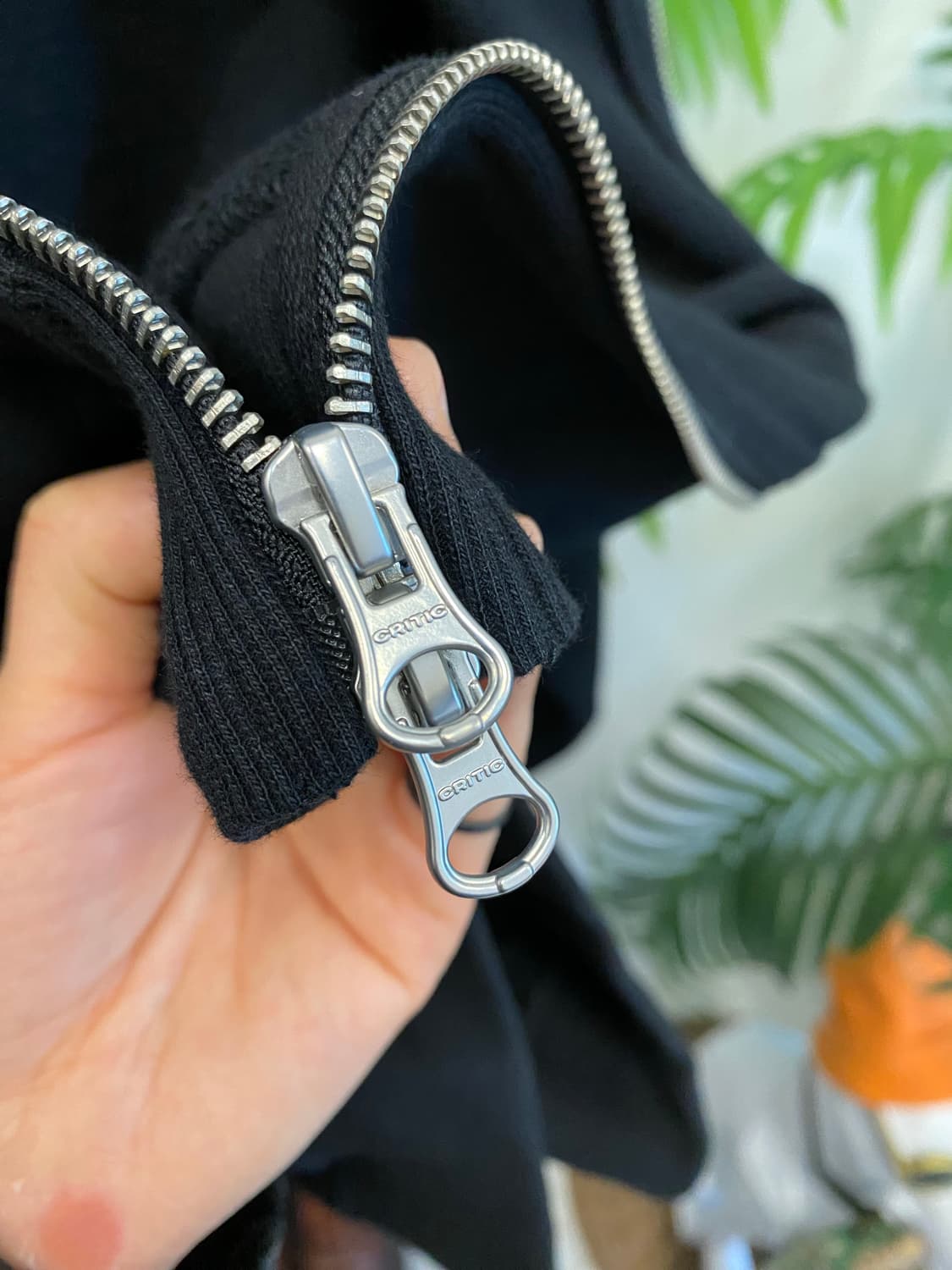 크리틱 웜홀 로고 후디 자켓(블랙) 상품이미지7