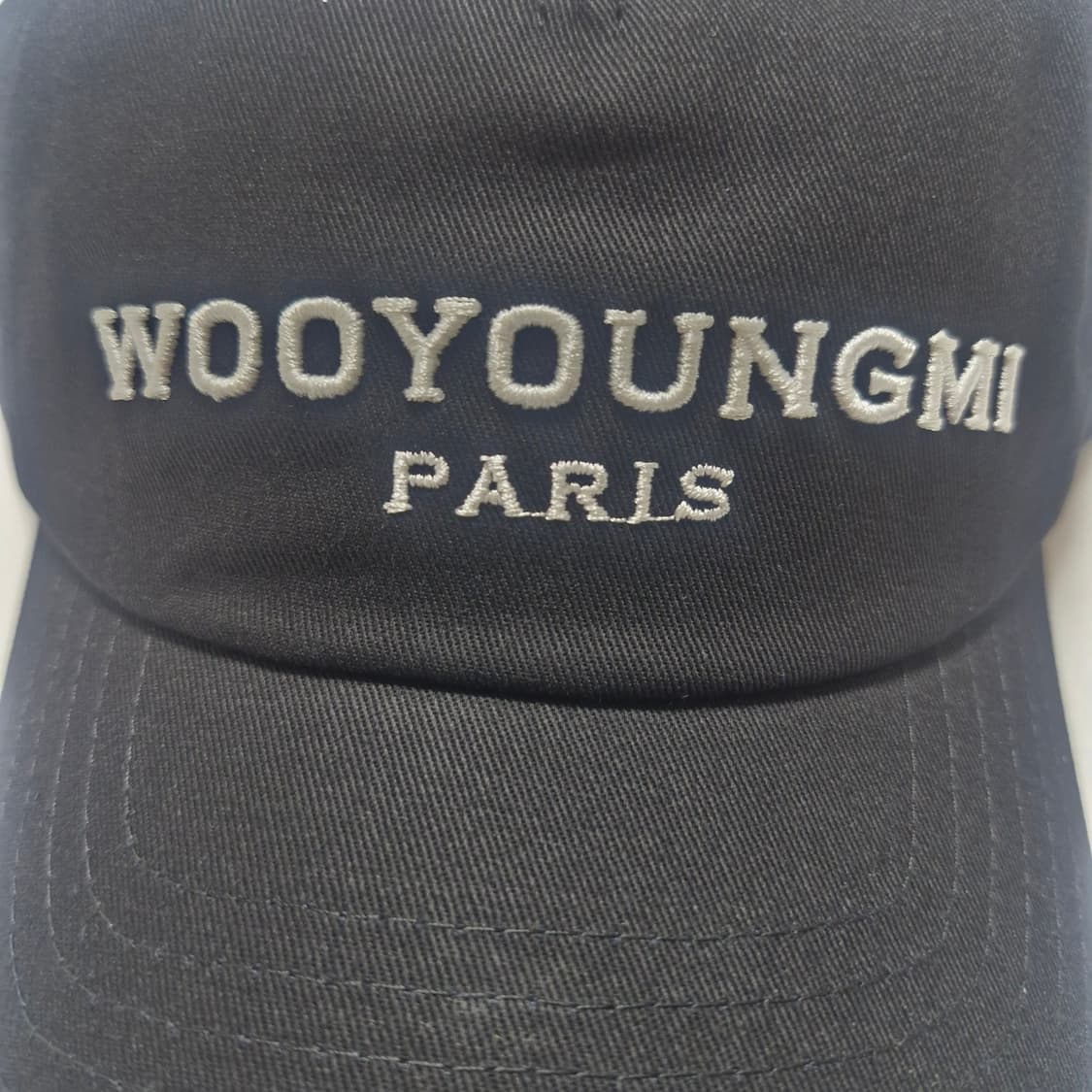 우영미 자수 볼캡 모자 블랙 상품이미지2