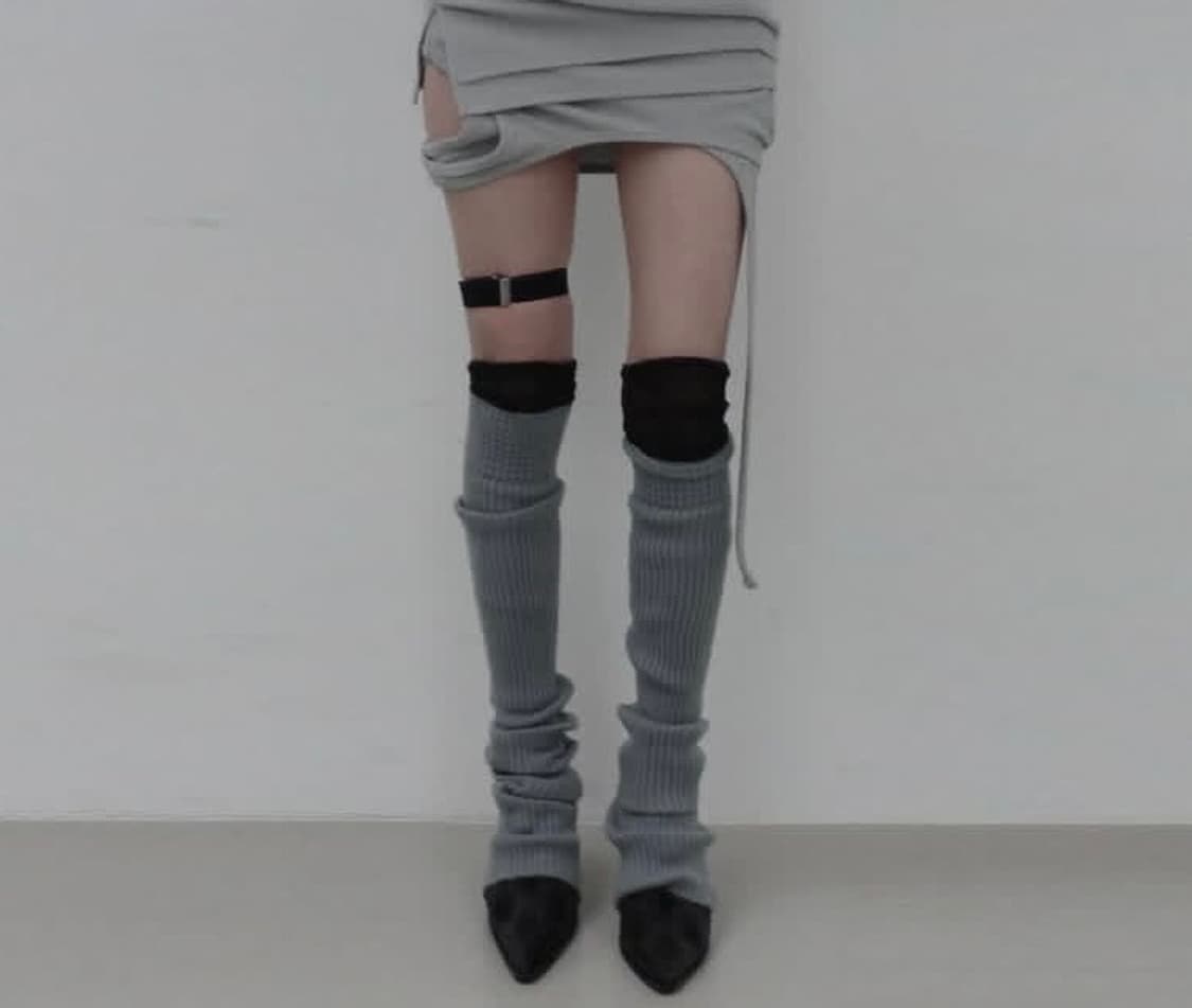 택O새상품)본네 레이어드 스커트 그레이 2사이즈 layered skirt 상품이미지3