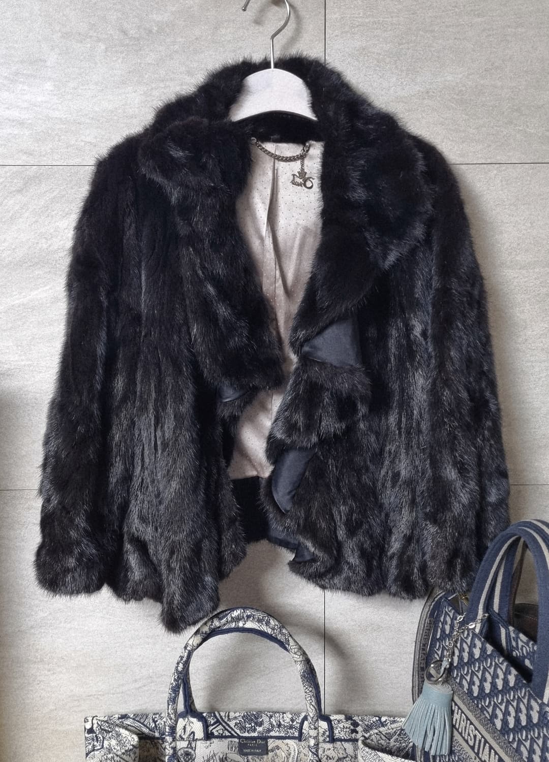 정품) 오브제 밍크 볼레르 자켓  상품이미지1