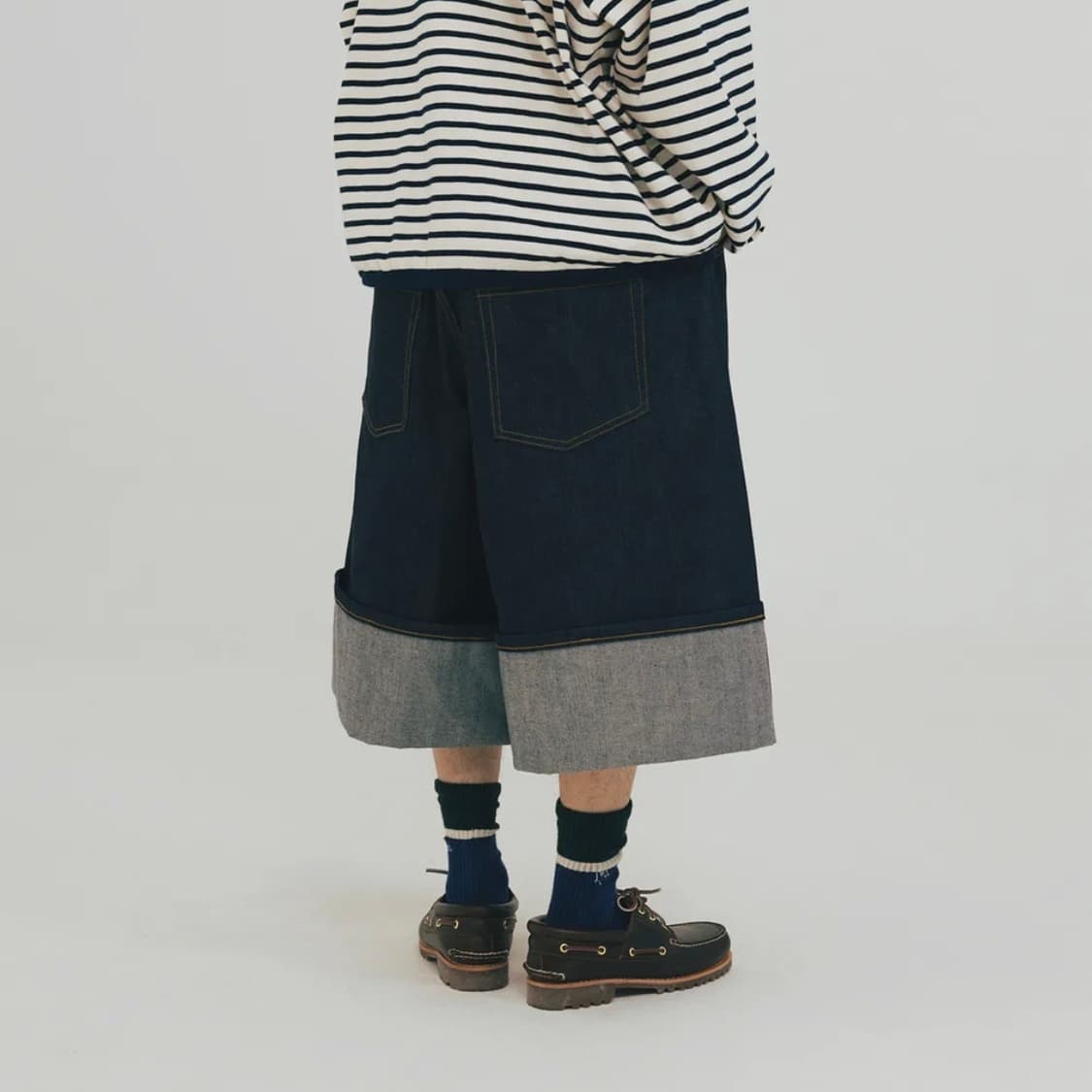 앵글런 turn up selvedge denim half pants  상품이미지5