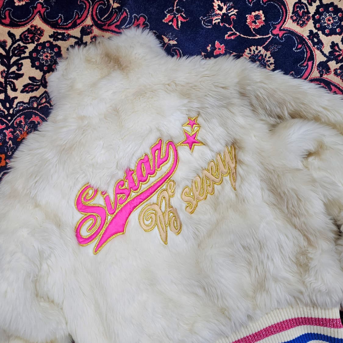 마자플라바(MAJAH FLAVAH) Y2k 빽로고 스타디움 숏 자켓 상품이미지3