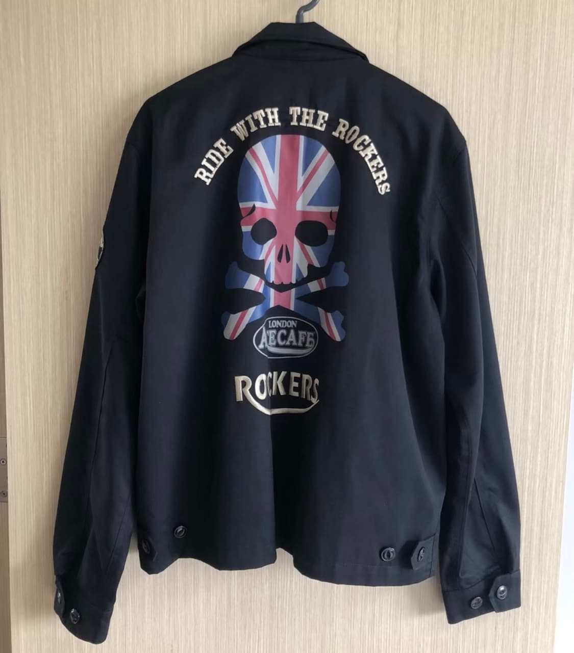 Vintage ACE CAFE 런던 스타일 스컬 모토 자켓 상품이미지2