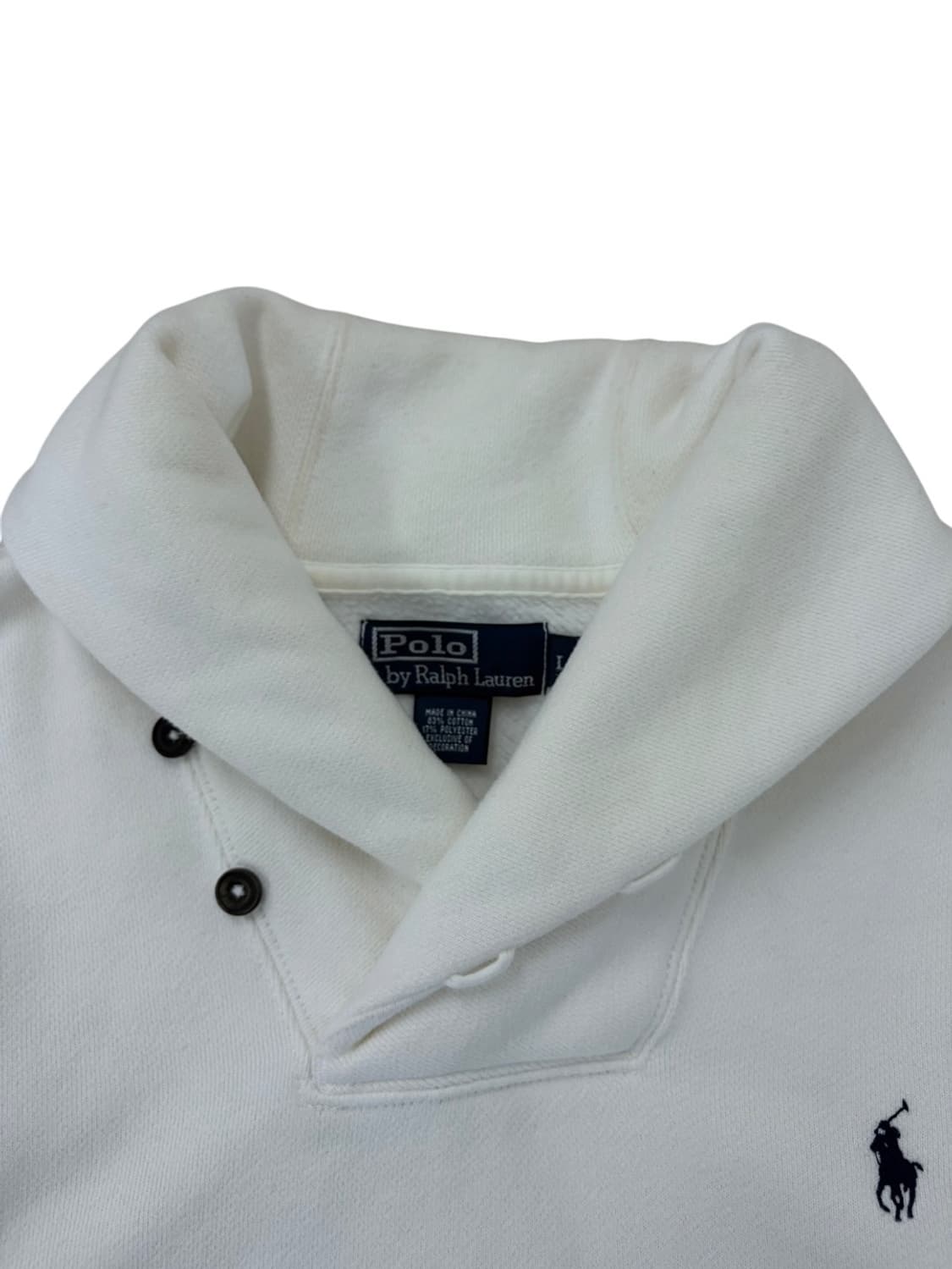 00s 폴로 숄카라 니트 화이트 (L) 상품이미지3