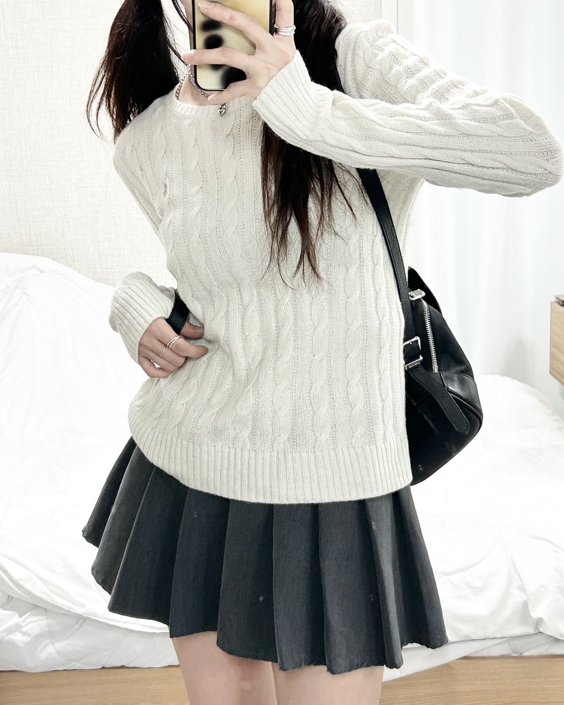 폴로 신형 글리터 크림 케이블니트 상품이미지2