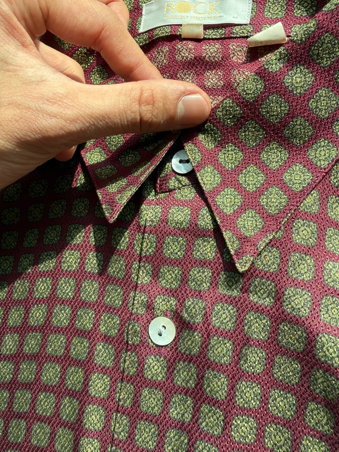 버건디 패턴 셔츠 상품이미지2