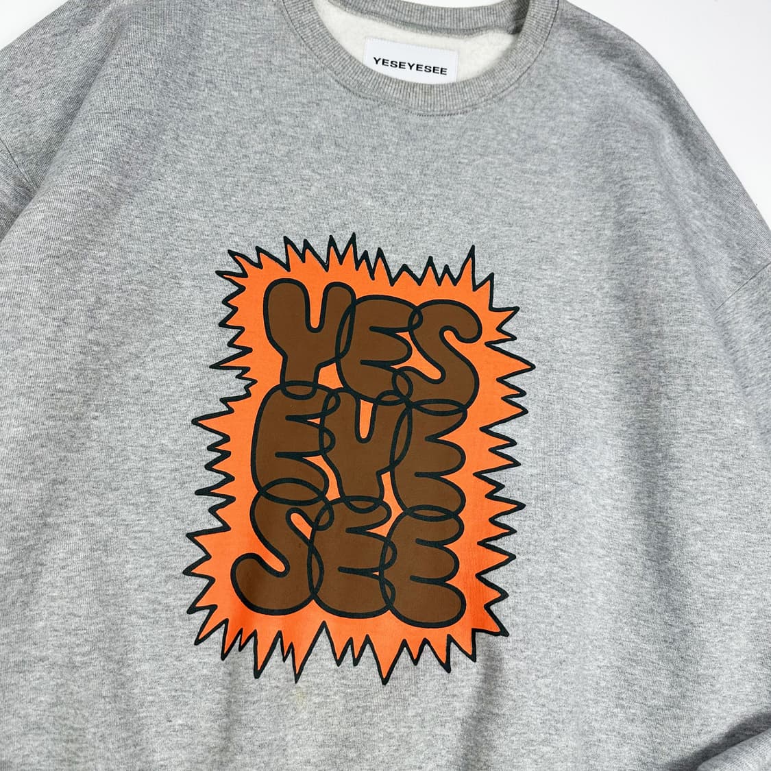 예스아이씨 사이드라인 그레이 맨투맨 (실측 XXL) 상품이미지3